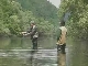 Fishing on the river Una (Bosnia and Herzegovina)