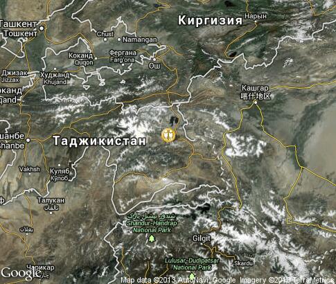 マップ: Aluminium production in Tajikistan