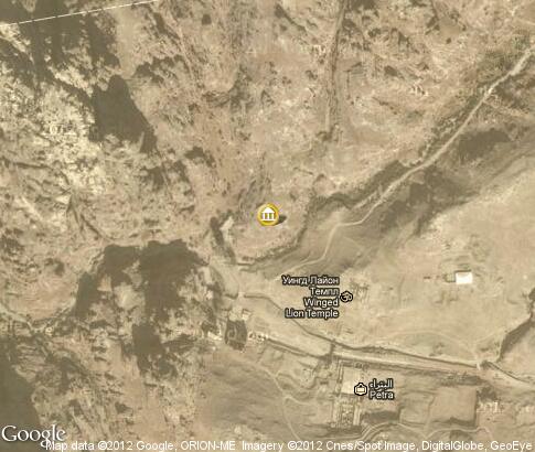 map: Ancient settlement in Petra