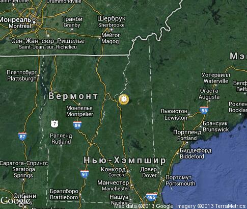 map: Autumn in New Hampshire