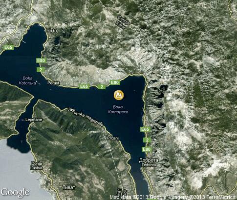map: Bay of Kotor
