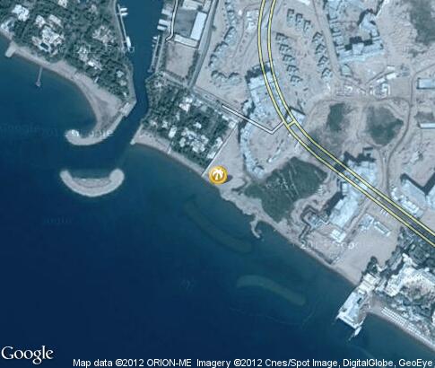 map: Beach in Aqaba