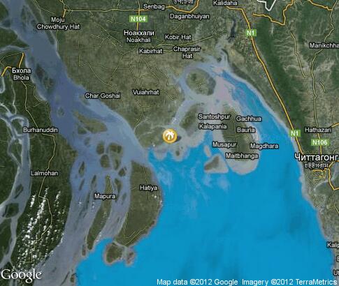 карта: Пляжи Бангладеш 