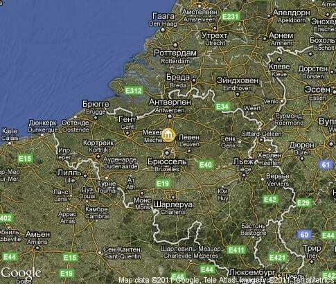 карта: Изобразительное искусство в Бельгии