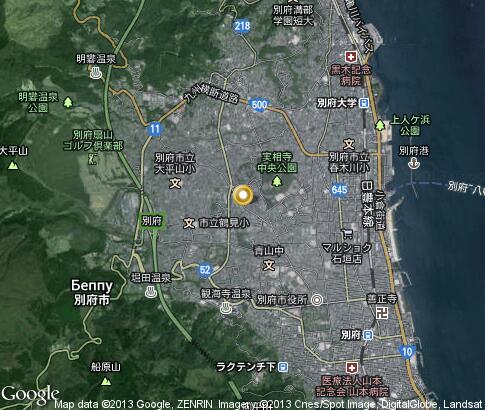マップ: 別府市