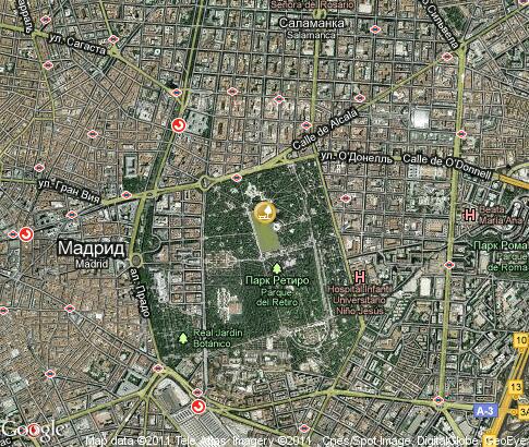 map: Buen Retiro Park