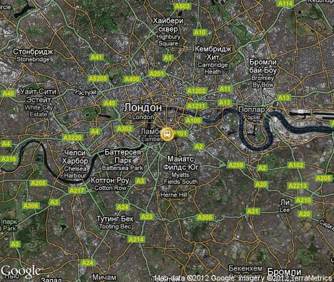 map: Bus tour of London