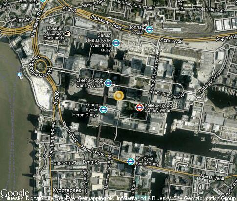 map: Canary Wharf 