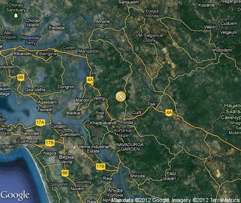 map: Carnival in Goa