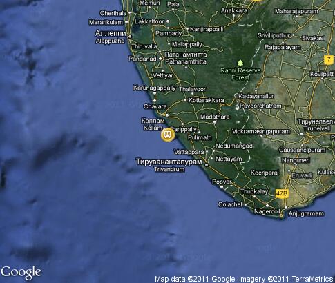 kerala satellite map