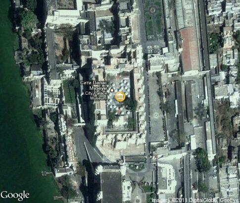 map: City Palace in Udaipur