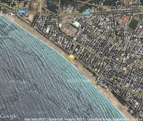 地图: Cleopatra Beach in Alanya