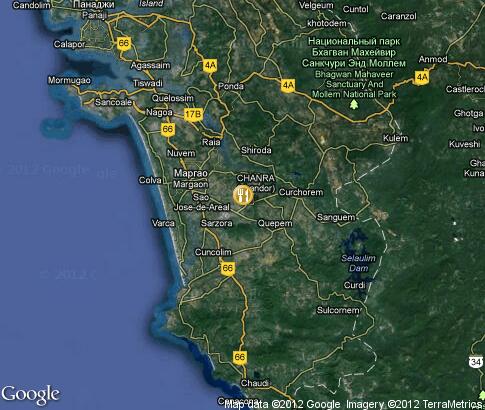地图: Cuisine in Goa