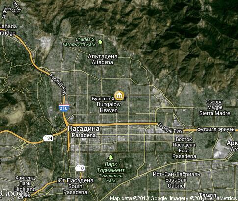map: Cultural life of Pasadena