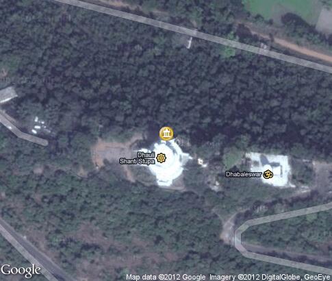 map: Dhauli Shanti Stupa