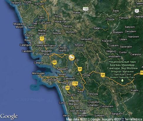 map: Egrets in Goa