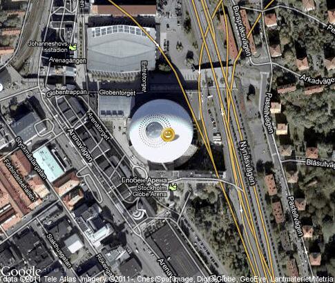 地图: Ericsson Globe Arena