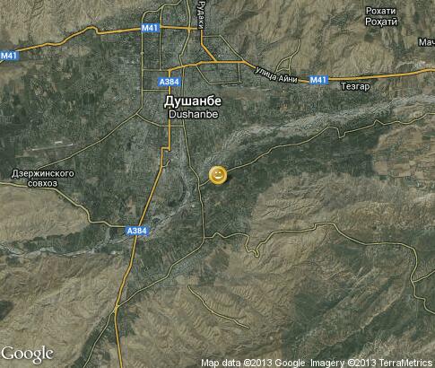 map: Evening Leisure in Dushanbe