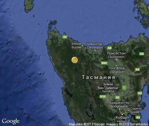 map: Extreme Sports in Tasmania