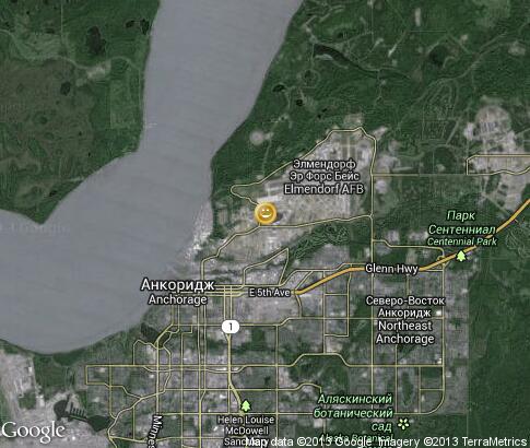 map: Extreme sports in Anchorage