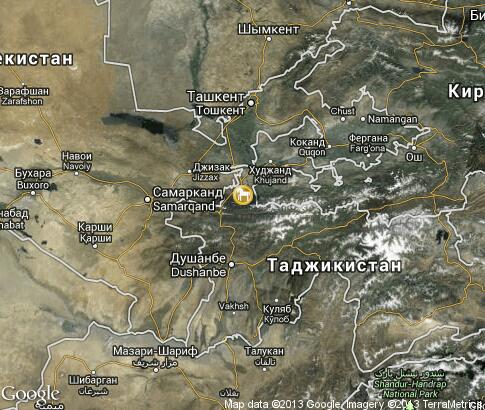 карта: Животный мир Таджикистана