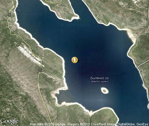 map: Fishing on the Bileca lake