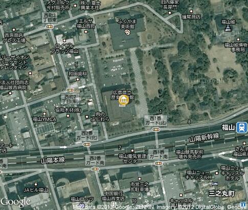 map: Hiroshima Prefectural Museum of History