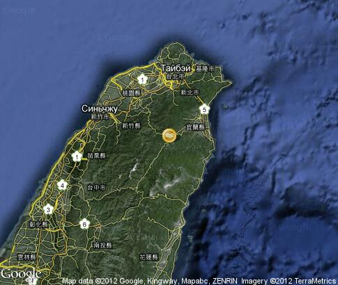 карта: Горячие источники Тайваня