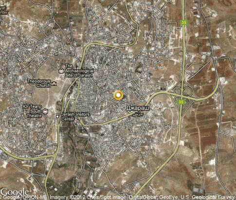 map: Jerash