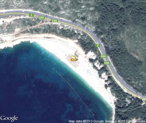 map: Kamenovo beach