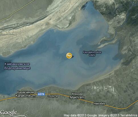 map: Kayrakkum Reservoir