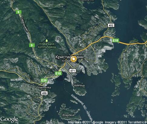 map: Kristiansand