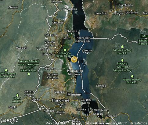 карта: Парусная регата на озере Малави