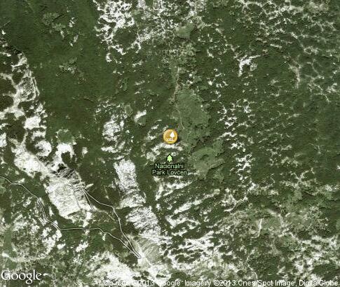 карта: Национальный парк Ловчен