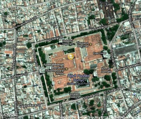 map: Meenakshi Amman Temple