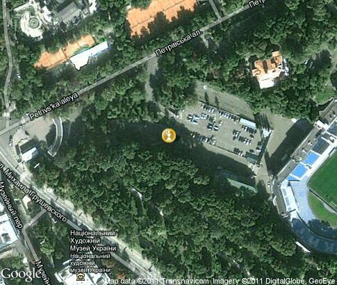 map: Monument to Lobanovsky in Dynamo Stadium