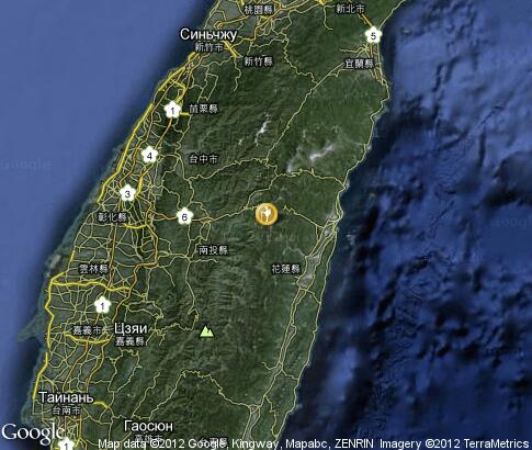 карта: Трекинг в Тайване