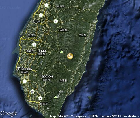 map: Mountains of Taiwan