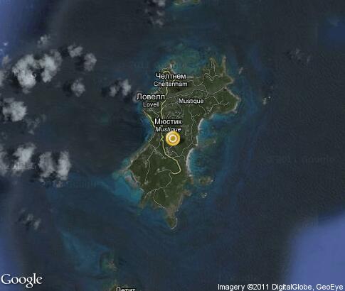 map: Mustique Island