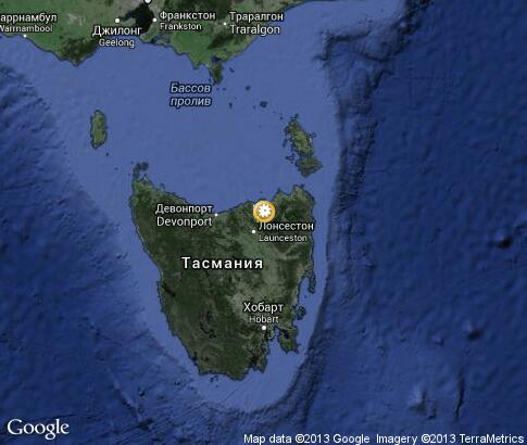 карта: Национальные парки Тасмании