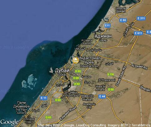 map: Night Dubai