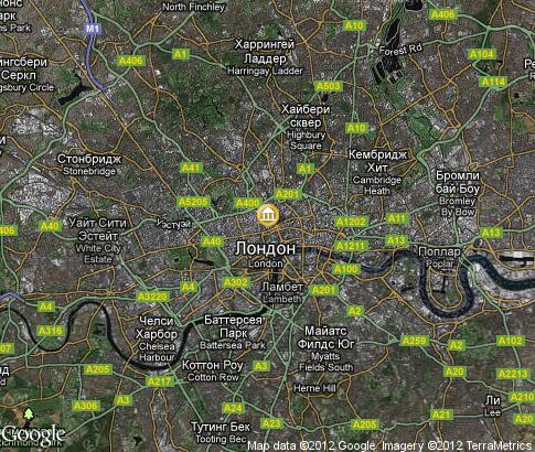 map: Night London