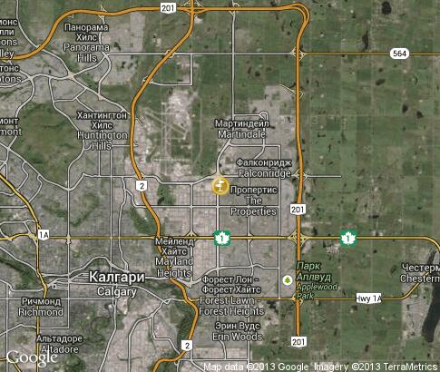 地图: Night in Calgary