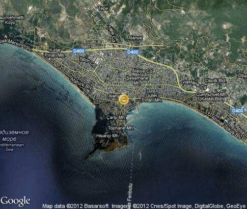 map: Nightlife in Alanya