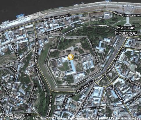 карта: Нижегородский Кремль