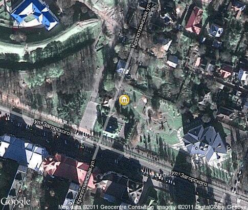 map: Novoselova Hause and Kropotkin Statue