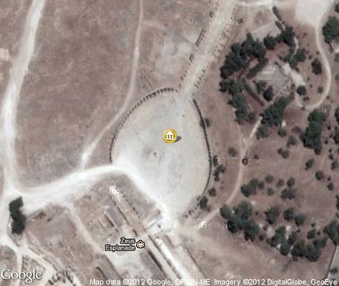 map: Oval area of ​​the ancient city