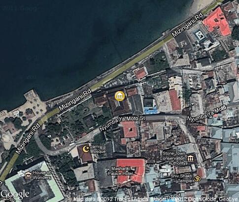 map: Palace Museum, Zanzibar