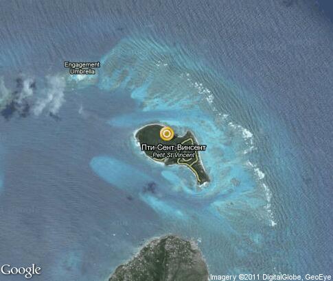 map: Petit Saint Vincent Island
