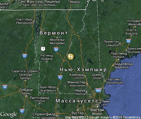 карта: Сбор тыквы в Нью-Гэмпшире